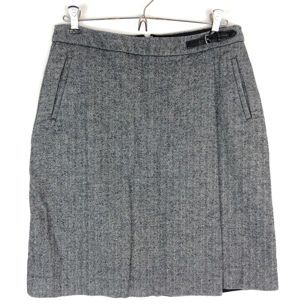 L.L. Bean Cotton Herringbone Classic Fit Skirt